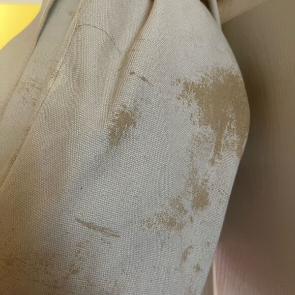 Vintage large canvas & Khaki camel large Backpack silver tone studs & hardwares - Picture 6 of 16